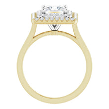 Princess Double Halo Style Engagement Ring