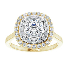 Cushion Double Halo Style Engagement Ring