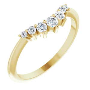 Diamond Contour Wedding Band