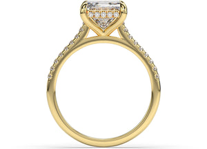 Princess Hidden Halo Engagement Ring