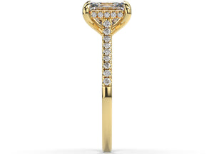 Princess Hidden Halo Engagement Ring